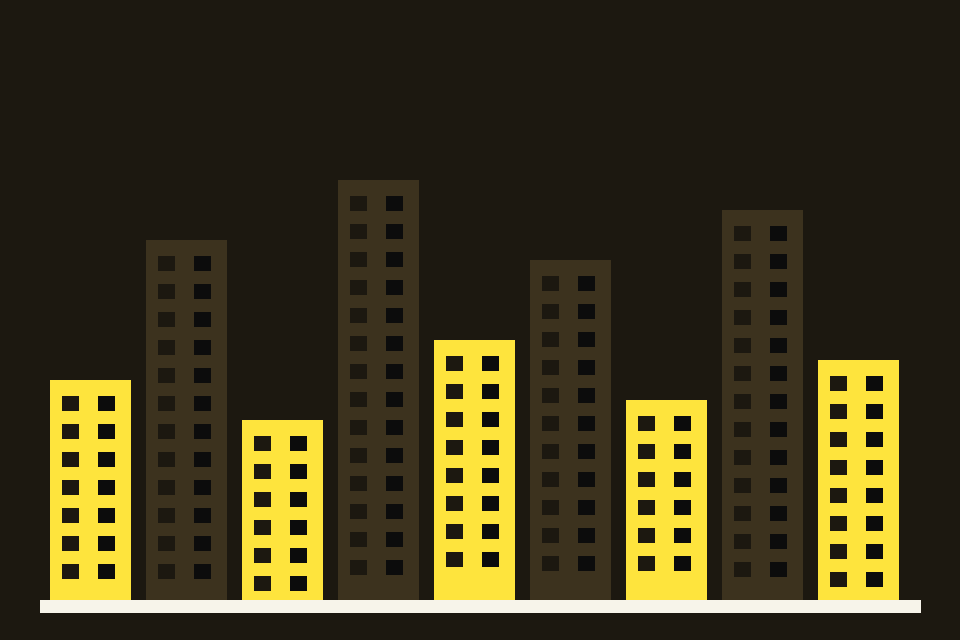 Architectural block silhouette